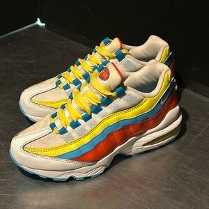 Nike Kids Sneakers - Yellow, Blue, Red Accents